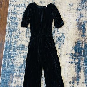 Girls size 10/12 black velvet jumpsuit